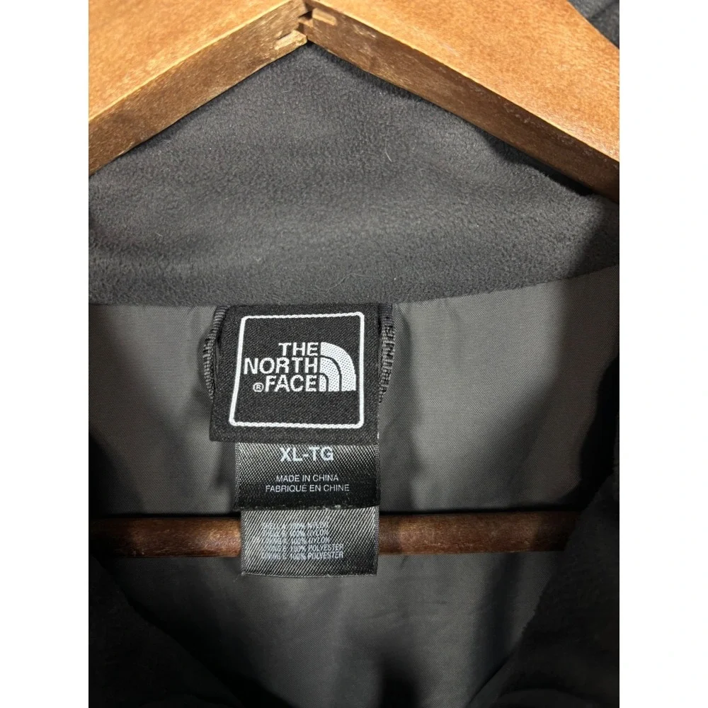 The‎ North Face Mens XL Gray Full Zip Ripstop Puffer Jacket Fleece Lined Collar